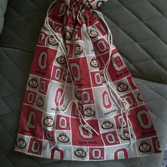 Ohio State Buckeyes Handmade Drawstring Bag - Picture 1 of 3